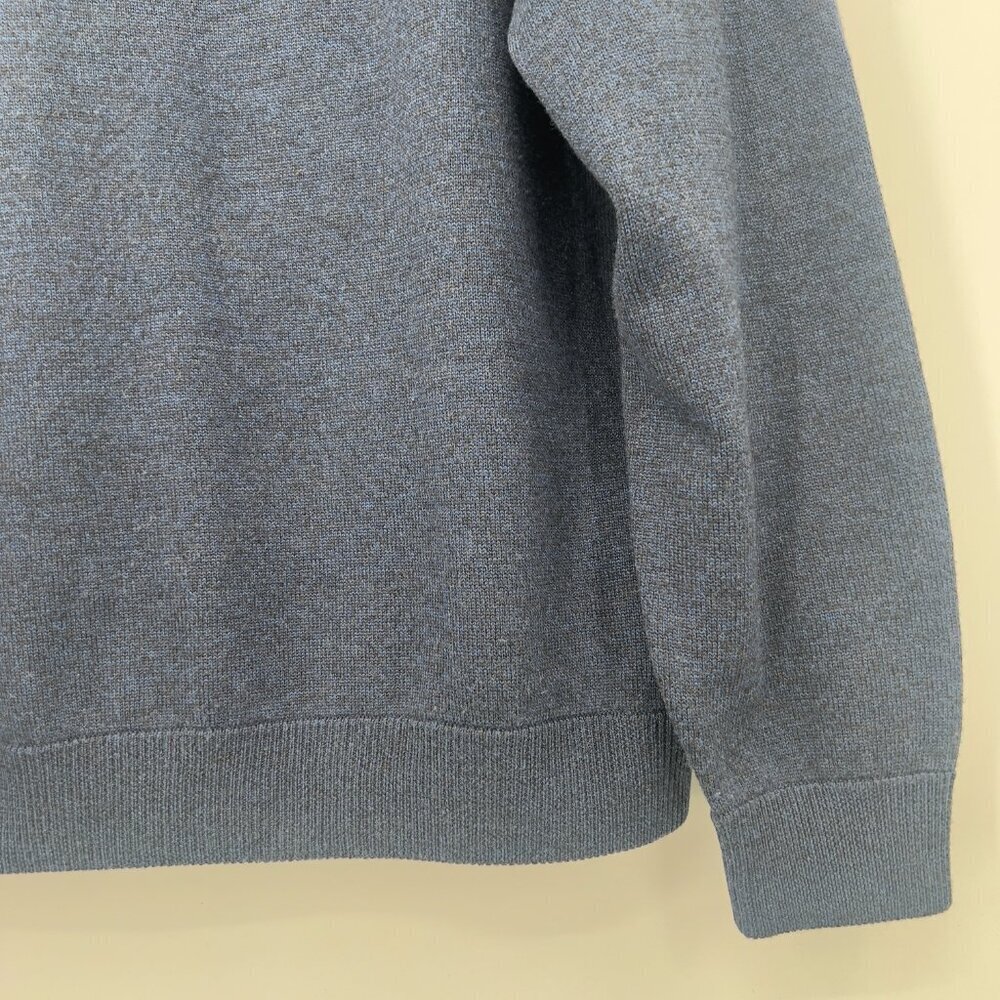 Brooks Brothers 346 Men’s 100% Merino Wool 1/4 Zip Sweater Navy Blue Size XL - Picture 3 of 9
